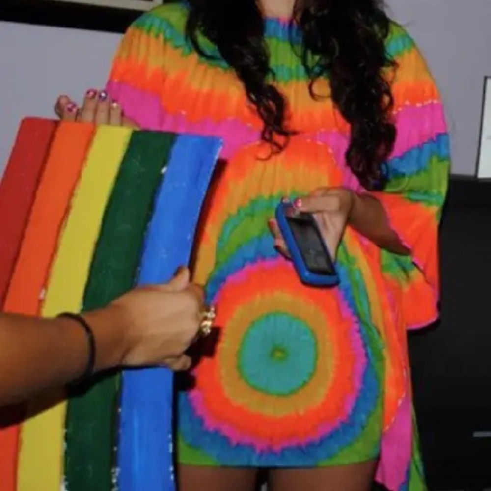 Vintage Multicolor Tie-Dye Blouse